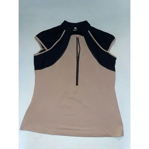 Women's TAIL Tan Sleeveless Top Golf Tennis Size M - Picture 3 of 5